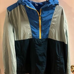 Old Navy Colorblock Utility Jacket - Blue and Yellow